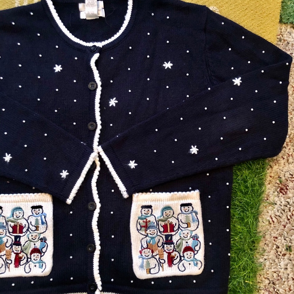 Vintage Christopher & Banks Christmas Cardigan